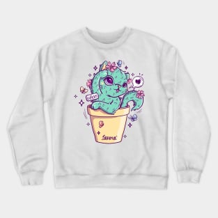 Catcus cat and cactus pun. Crewneck Sweatshirt